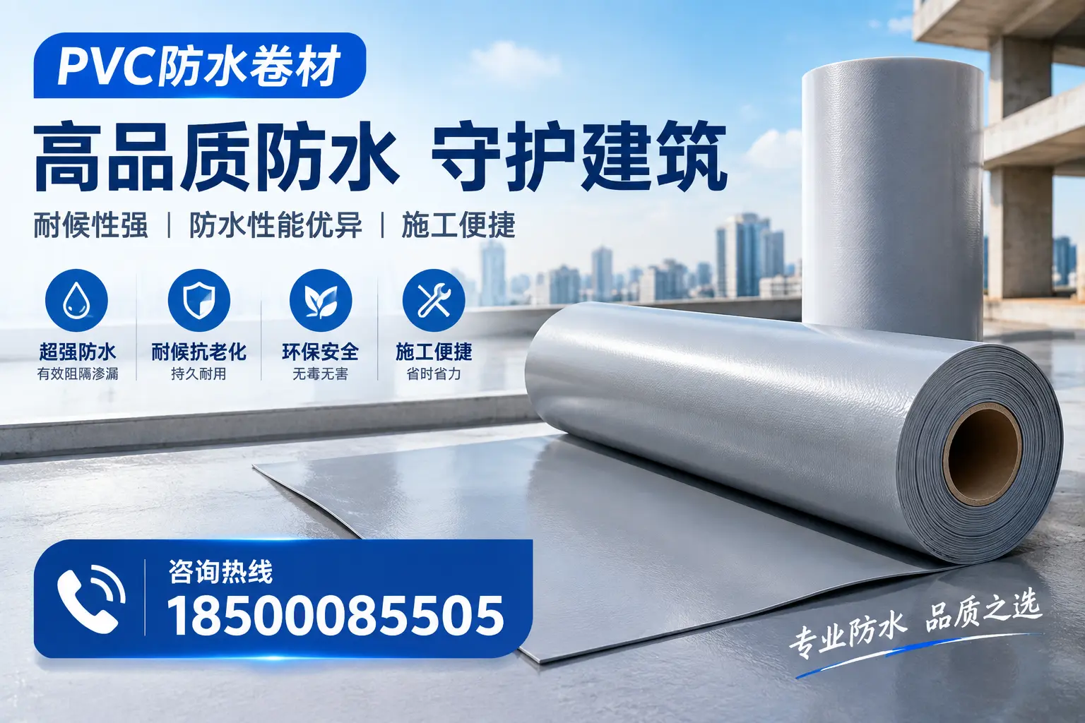 PVC防水卷材的防水效果评测，适合包头的科学依据
